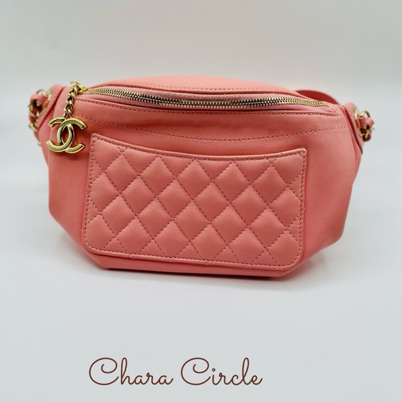⭐️SOLD⭐️Chanel Lambskin Quilted Waist Belt Bag Pink - Picture 3 of 12